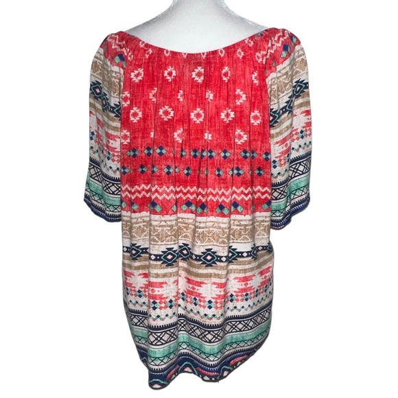 Bobeau Women’s Aztec Pattern Blouse Size PL - Picture 6 of 7